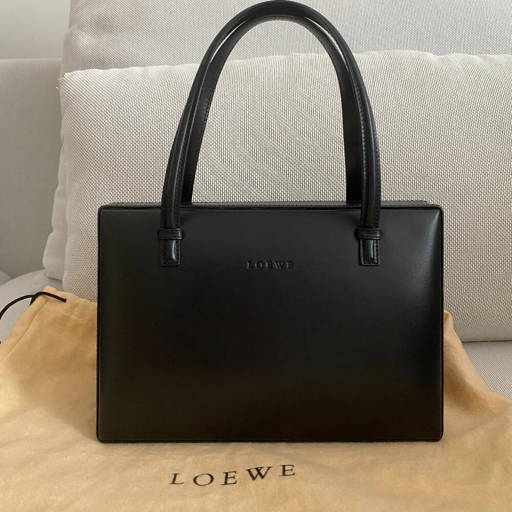 Loewe Vintage Small Postal Bag Top-Handle Black